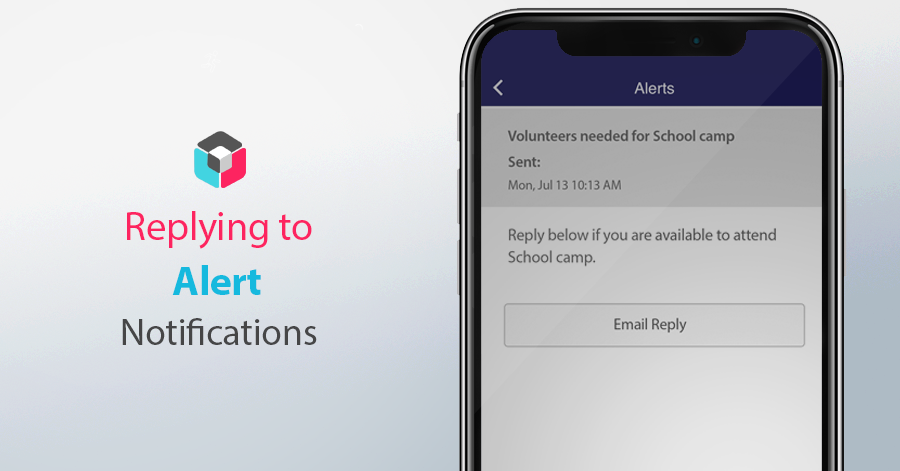 School App alert notification replies 