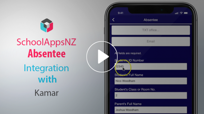 SchoolAppsNZ Absentee integration with Kamar