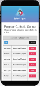 teachers on school communication app